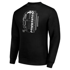 Washington Commanders Starter Half Helmet Team Graphic Tri-Blend Fleece Pullover Sweatshirt Black