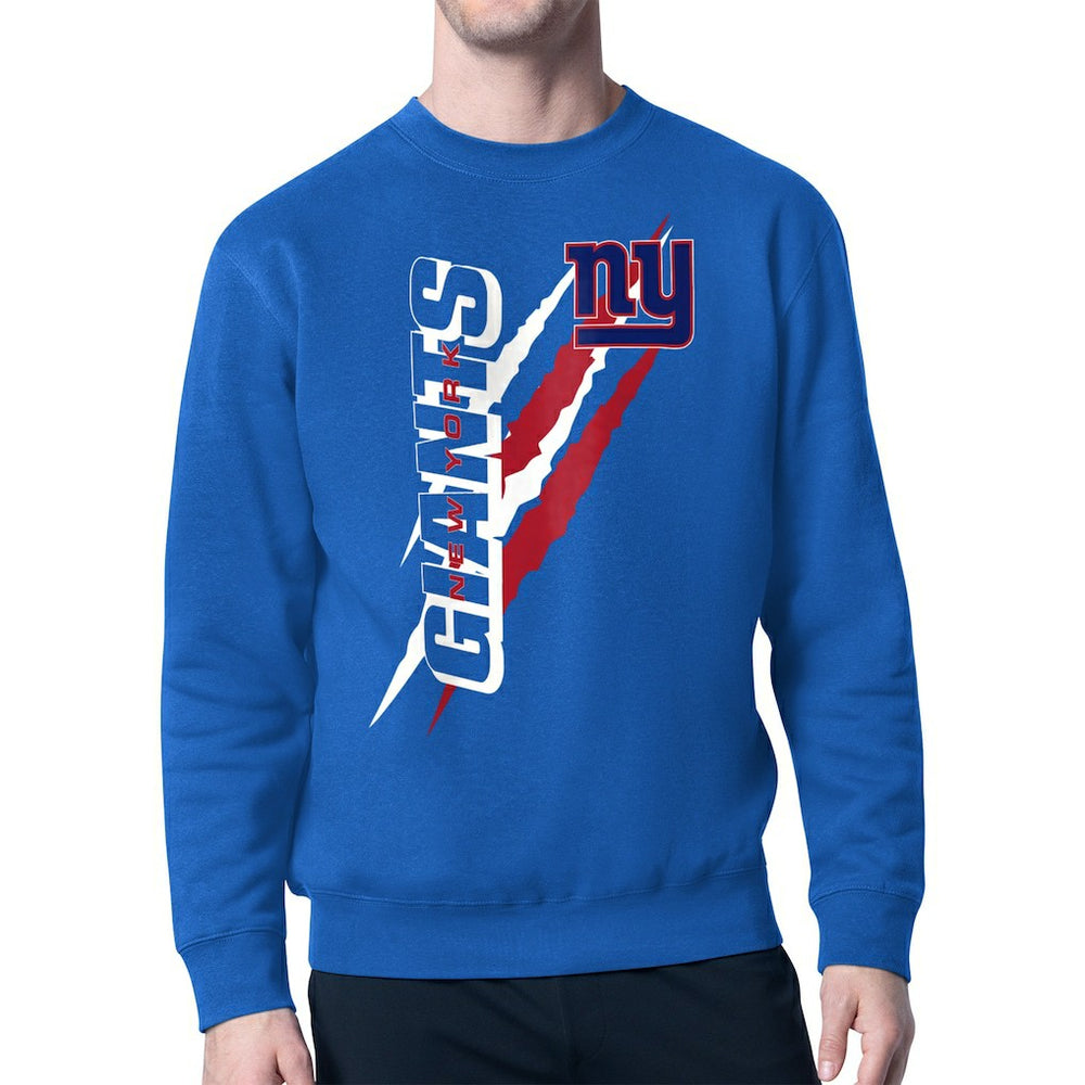 New York Giants Starter Color Scratch Team Graphic Fleece Pullover Sweatshirt Royal