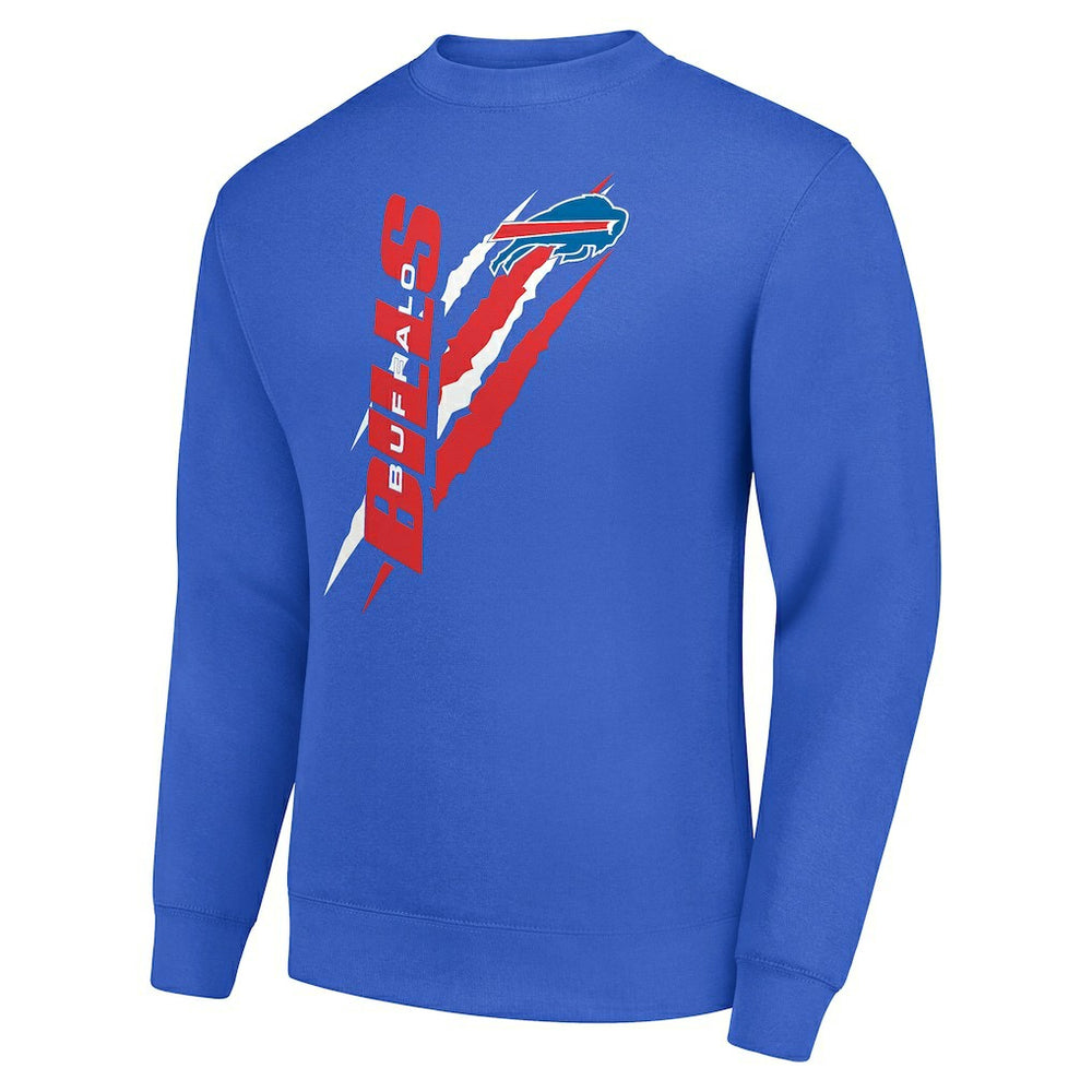 Buffalo Bills Starter Color Scratch Team Graphic Fleece Pullover Sweatshirt Royal