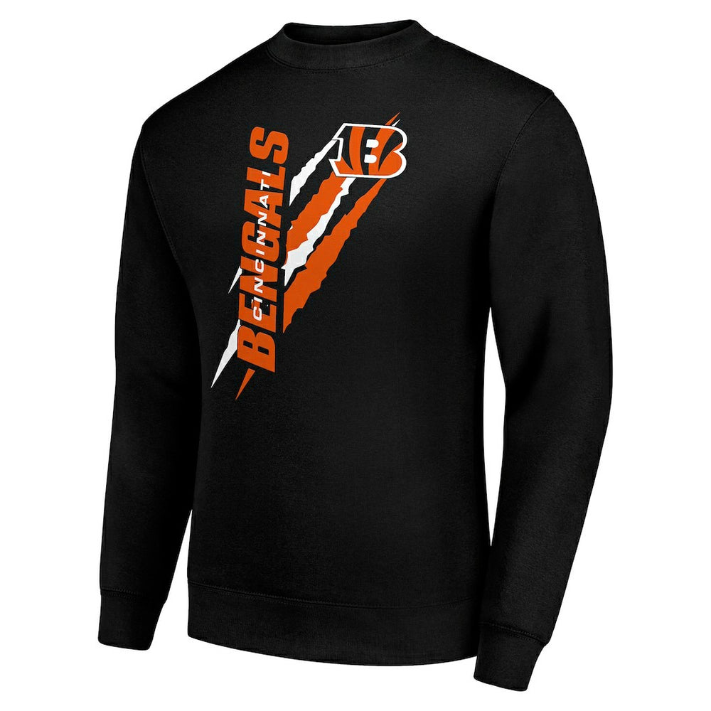 Cincinnati Bengals Starter Color Scratch Team Graphic Fleece Pullover Sweatshirt Black
