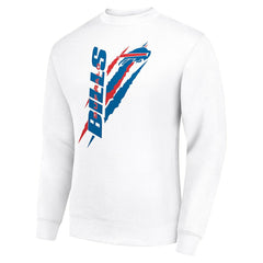 Buffalo Bills Starter Color Scratch Team Graphic Fleece Pullover Sweatshirt White