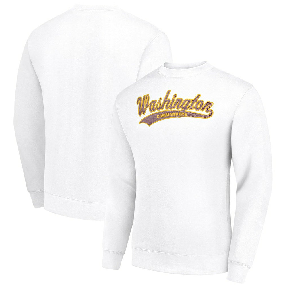 Washington Commanders Starter Tailsweep Team Graphic Tri-Blend Fleece Pullover Sweatshirt White