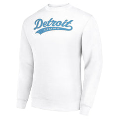 Detroit Lions Starter Tailsweep Team Graphic Tri-Blend Fleece Pullover Sweatshirt White