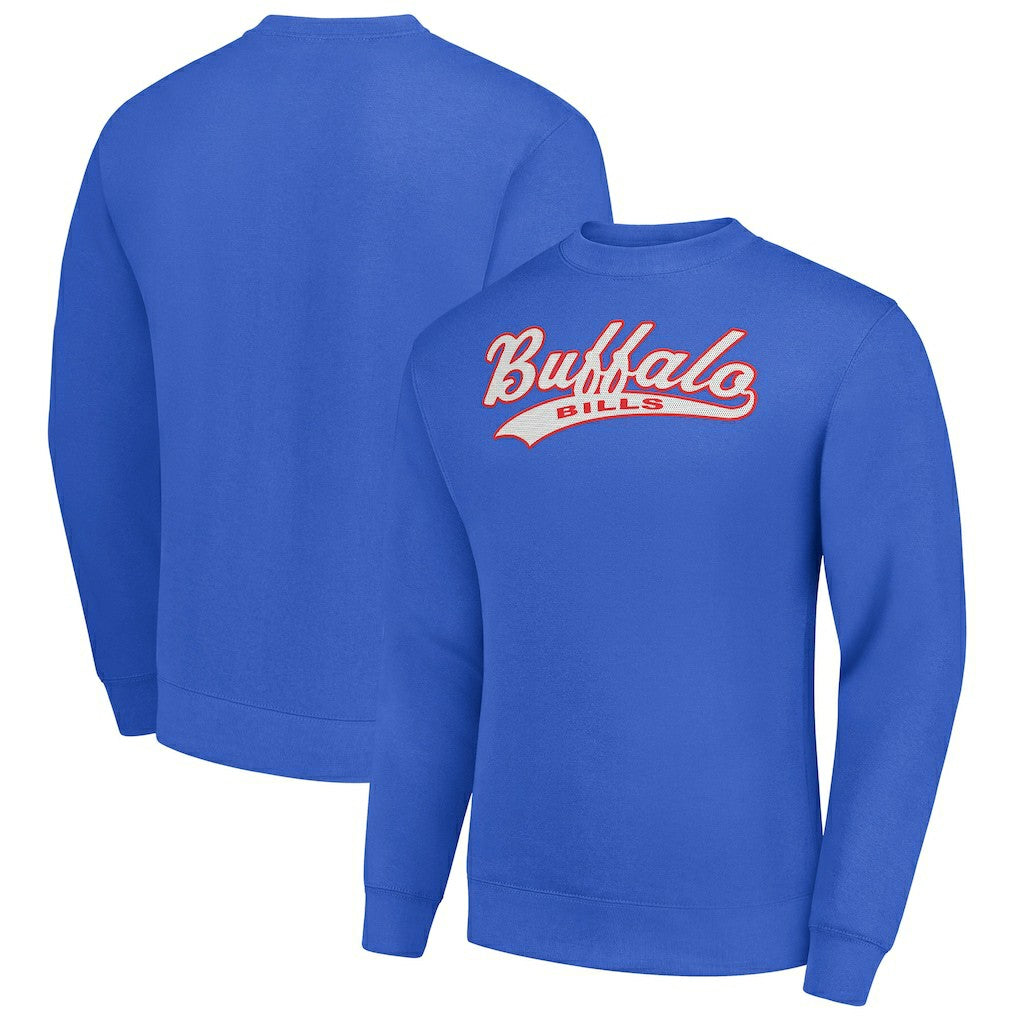 Buffalo Bills Starter Tailsweep Team Graphic Tri-Blend Fleece Pullover Sweatshirt Royal