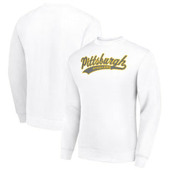 Pittsburgh Steelers Starter Tailsweep Team Graphic Tri-Blend Fleece Pullover Sweatshirt White