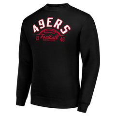 San Francisco 49ers Starter Half Ball Team Graphic Tri-Blend Fleece Pullover Sweatshirt Black