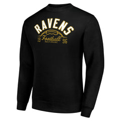 Baltimore Ravens Starter Half Ball Team Graphic Tri-Blend Fleece Pullover Sweatshirt Black