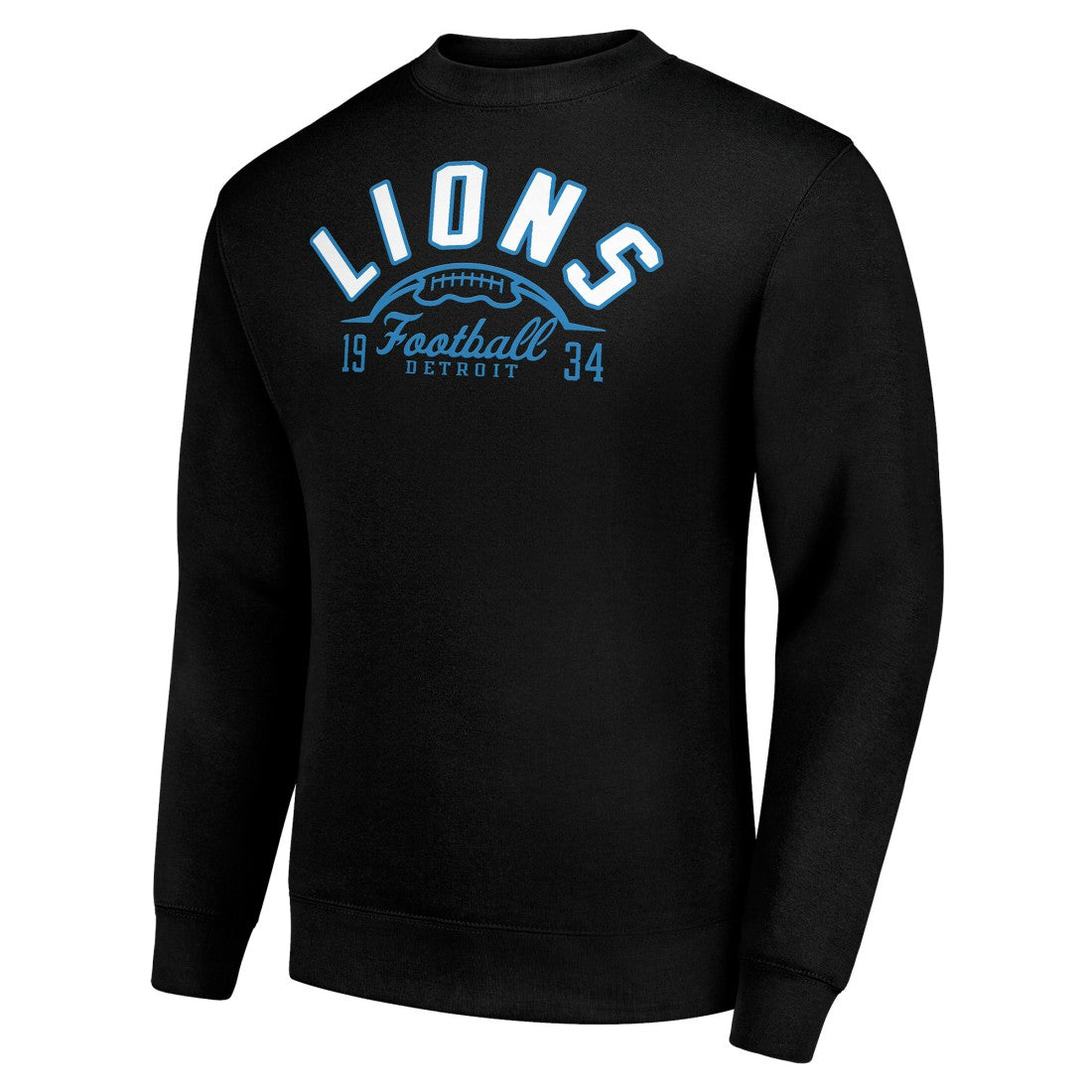 Detroit Lions Starter Half Ball Team Graphic Fleece Pullover Sweatshirt Black