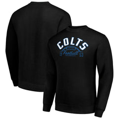 Indianapolis Colts Starter Half Ball Team Graphic Fleece Pullover Sweatshirt Black