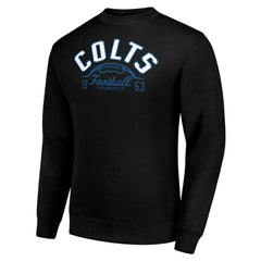 Indianapolis Colts Starter Half Ball Team Graphic Fleece Pullover Sweatshirt Black