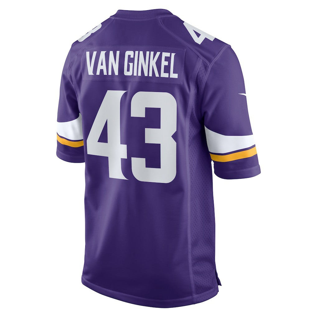 Nike Andrew Van Ginkel Minnesota Vikings Team Game Jersey Purple