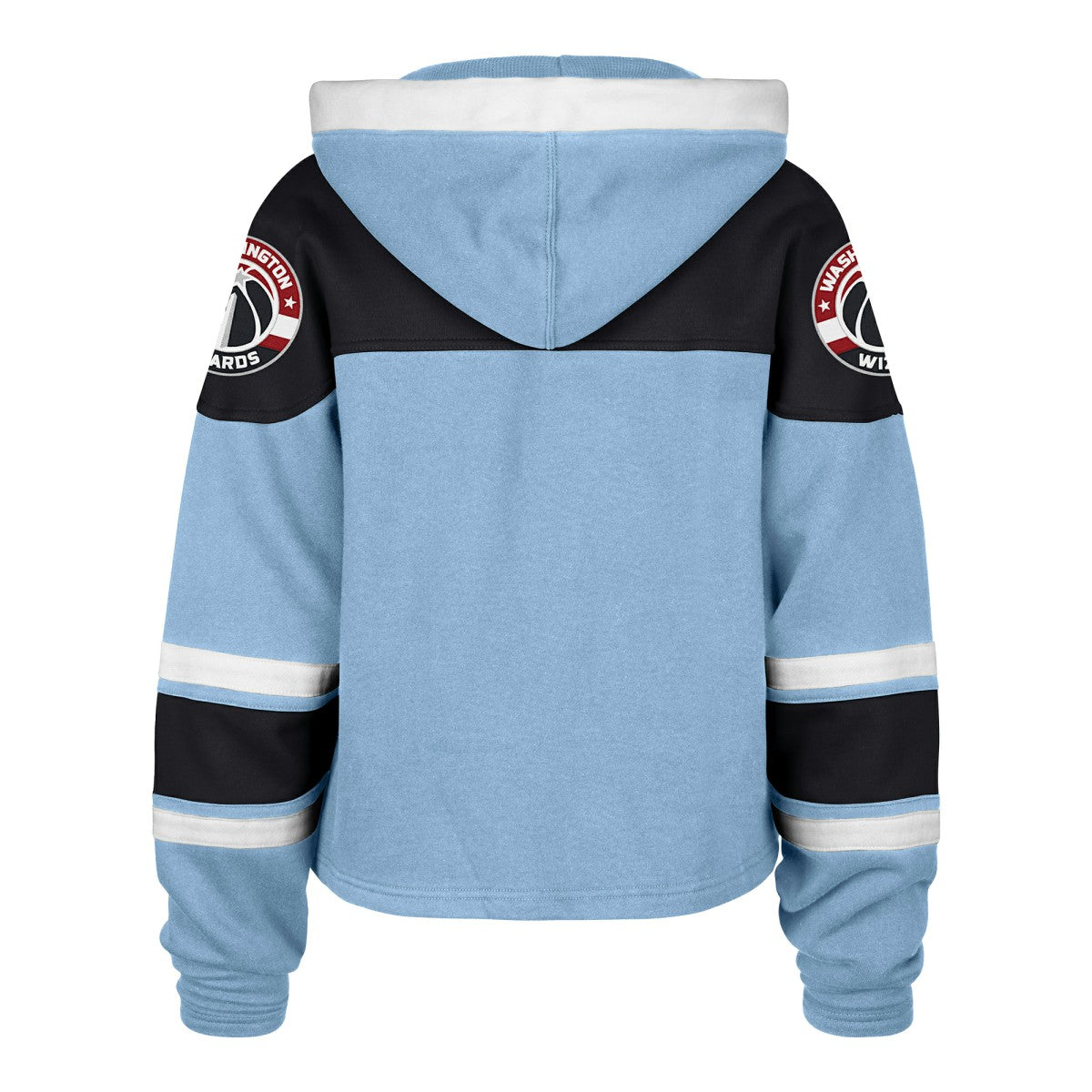 Washington Wizards '47 Women's 2024/25 City Edition Superior Cropped Lace-Up Pullover Hoodie Light Blue | 47 brand