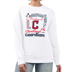 Cleveland Guardians G-III 4Her by Carl Banks Women's Collage Team Graphic Fleece Pullover Hoodie - White - MLB Online
