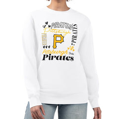 Pittsburgh Pirates G-III 4Her by Carl Banks Women's Collage Team Graphic Fleece Pullover Hoodie - White - MLB Online