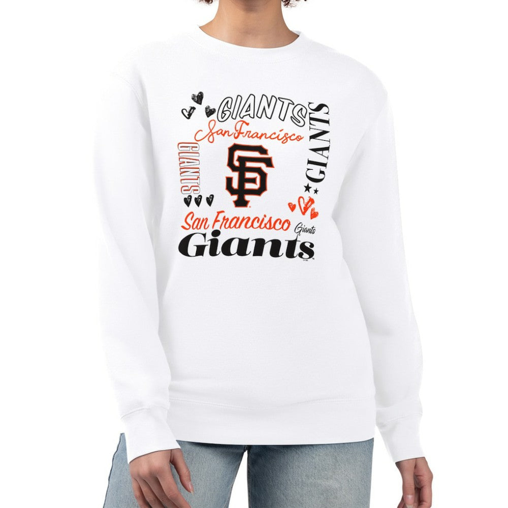 San Francisco Giants G-III 4Her by Carl Banks Women's Collage Team Graphic Fleece Pullover Hoodie - White - MLB Online