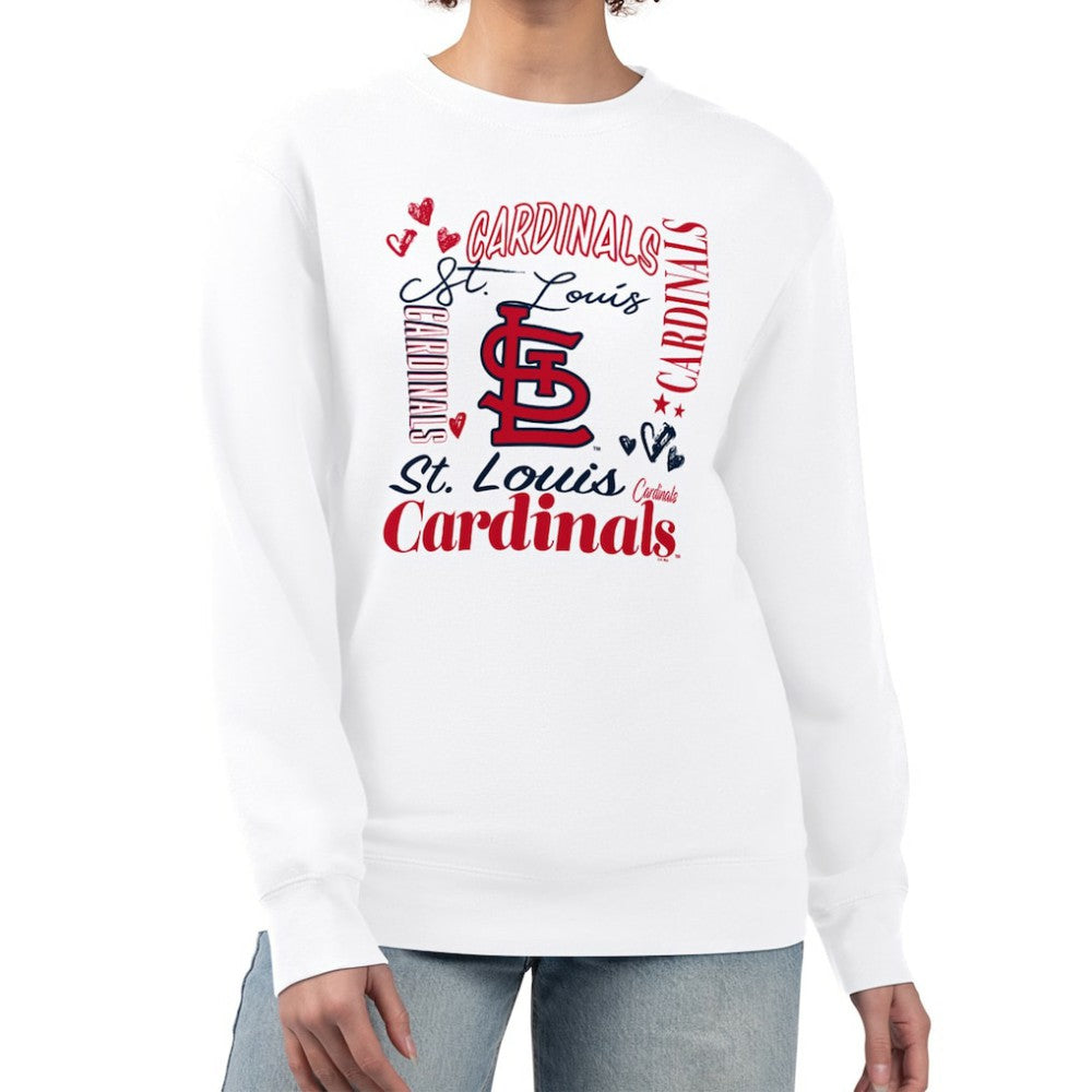 St. Louis Cardinals G-III 4Her by Carl Banks Women's Collage Team Graphic Fleece Pullover Hoodie - White - MLB Online