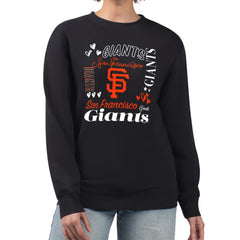 San Francisco Giants G-III 4Her by Carl Banks Women's Collage Team Graphic Fleece Pullover Hoodie - Black - MLB Lifestyle
