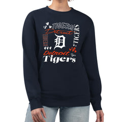 Detroit Tigers G-III 4Her by Carl Banks Women's Collage Team Graphic Fleece Pullover Hoodie - Navy - MLB on Sale