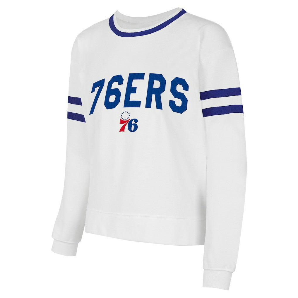 Philadelphia 76ers Concepts Sport Women's Borough Pullover Sweatshirt White