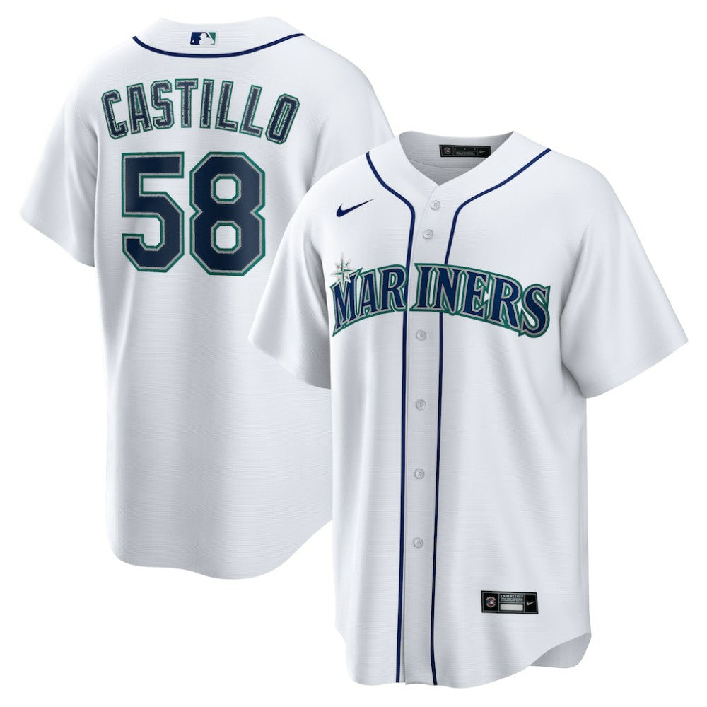 Luis Castillo Seattle Mariners Nike Home Replica Jersey - White - Nike Online