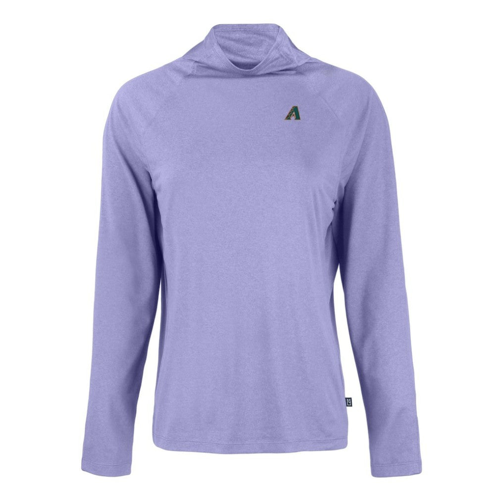 Arizona Diamondbacks Cutter & Buck Women's Cooperstown Collection Coastline Epic Comfort Eco Recycled Funnel Neck Raglan Pullover Top - Purple - MLB Discount