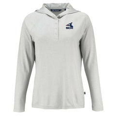 Chicago White Sox Cutter & Buck Women's Cooperstown Collection Coastline Epic Comfort Eco Recycled Hoodie Raglan Long Sleeve T-Shirt - Gray - MLB Online