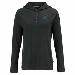 Arizona Diamondbacks Cutter & Buck Women's  Coastline Epic Comfort Eco Recycled Hoodie Raglan Long Sleeve T-Shirt - Black - MLB Online