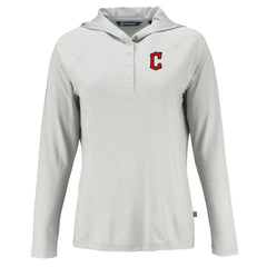 Cleveland Guardians Cutter & Buck Women's  Coastline Epic Comfort Eco Recycled Hoodie Raglan Long Sleeve T-Shirt - Gray - MLB Discount