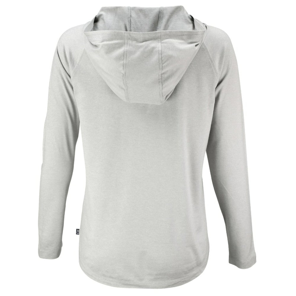 Philadelphia Phillies Cutter & Buck Women's Cooperstown Collection Coastline Epic Comfort Eco Recycled Hoodie Raglan Long Sleeve T-Shirt - Gray - MLB Sale