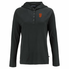 San Francisco Giants Cutter & Buck Women's  Coastline Epic Comfort Eco Recycled Hoodie Raglan Long Sleeve T-Shirt - Black - MLB Online