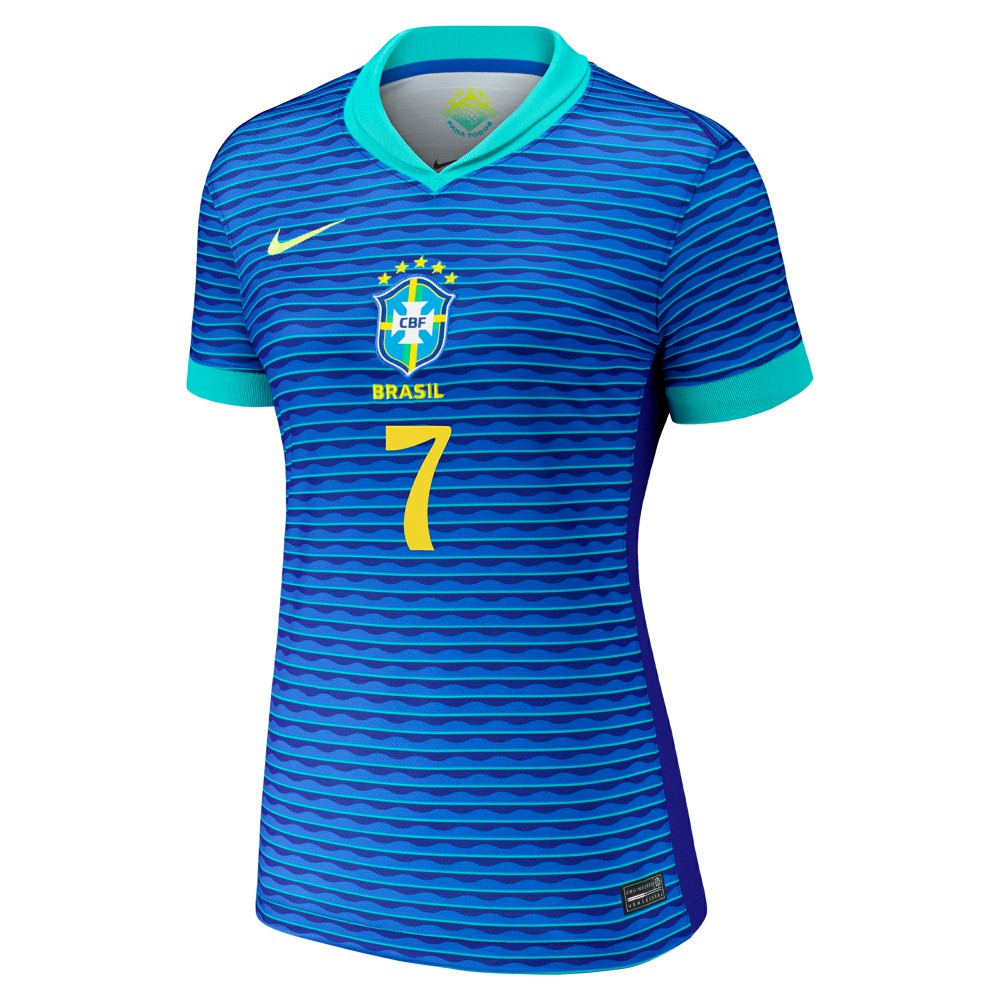 Vini Jr. Brazil National Team Women's 2024 Away Replica Jersey Blue - Nike