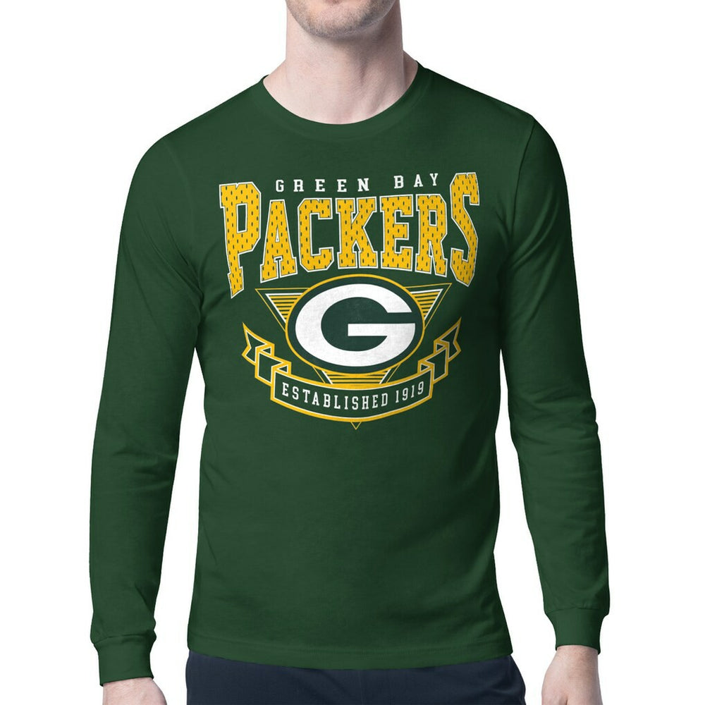 Green Bay Packers Starter '80s Inspired Team Logo Long Sleeve T-Shirt Olive