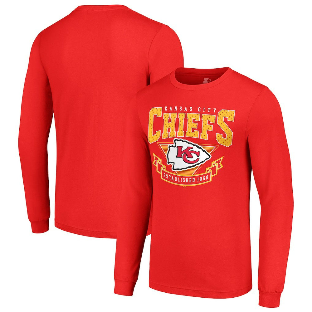 Kansas City Chiefs Starter '80s Inspired Team Logo Long Sleeve T-Shirt Red