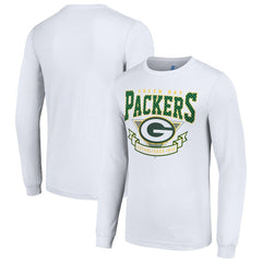 Green Bay Packers Starter '80s Inspired Team Logo Long Sleeve T-Shirt White