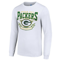 Green Bay Packers Starter '80s Inspired Team Logo Long Sleeve T-Shirt White