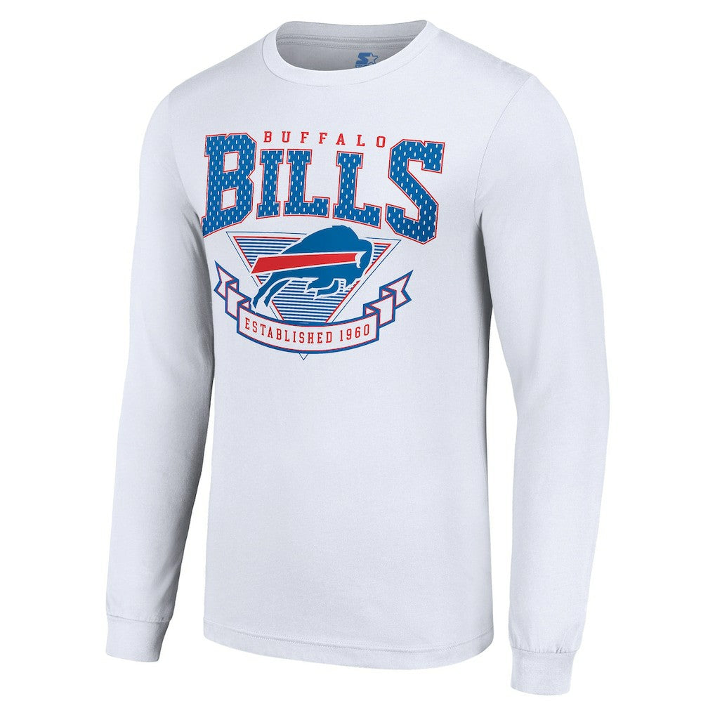 Buffalo Bills Starter '80s Inspired Team Logo Long Sleeve T-Shirt White