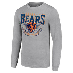 Chicago Bears Starter '80s Inspired Team Logo Long Sleeve T-Shirt Heather Gray