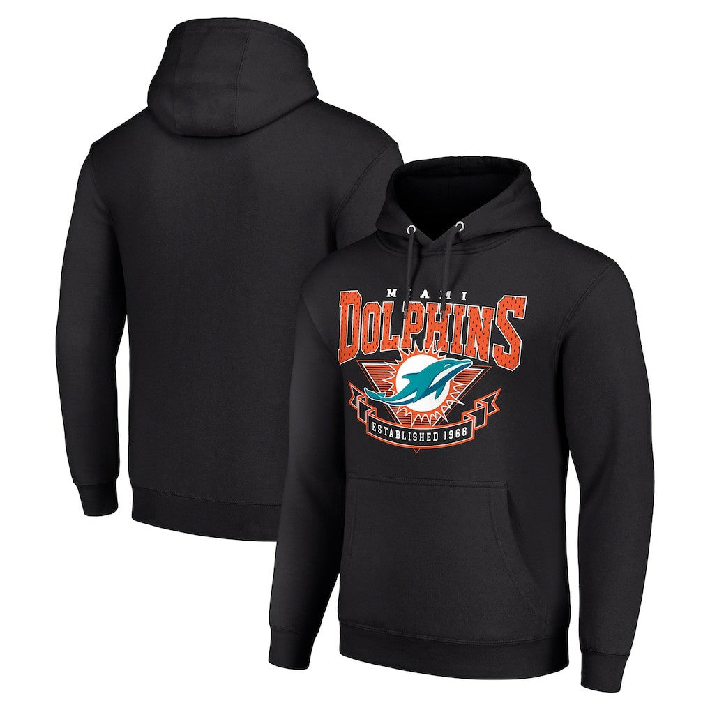 Miami Dolphins Starter ‘80s Inspired Pullover Hoodie Black