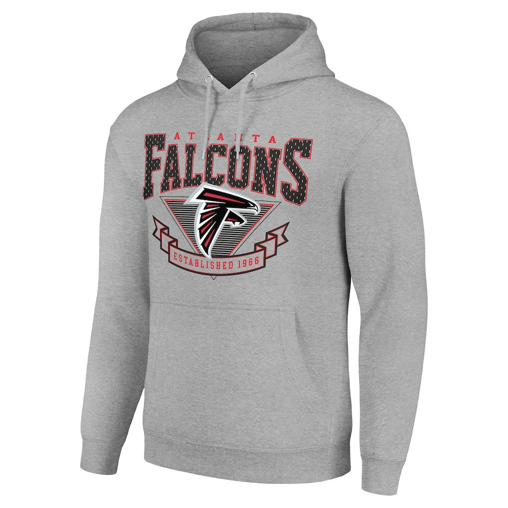 Atlanta Falcons Starter ‘80s Inspired Pullover Hoodie Heather Gray