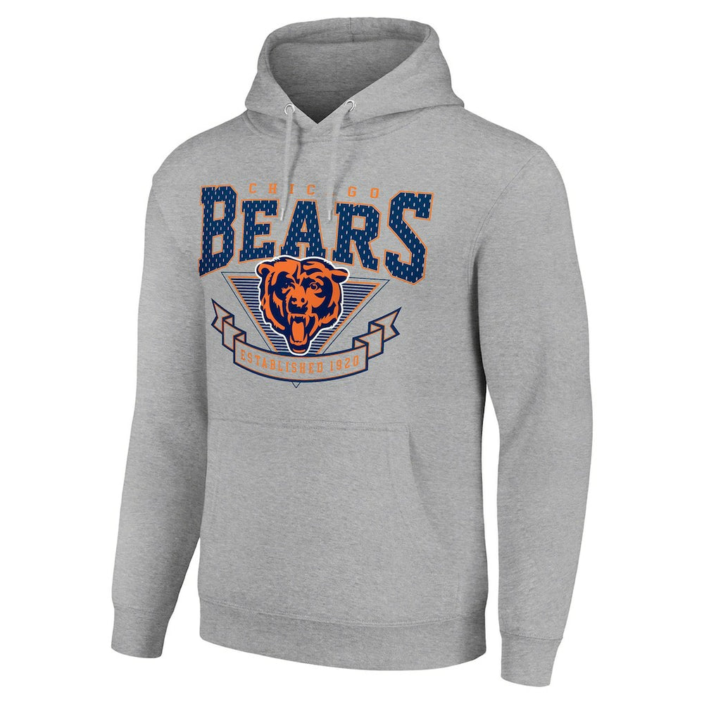 Chicago Bears Starter ‘80s Inspired Pullover Hoodie Heather Gray