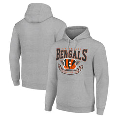 Cincinnati Bengals Starter ‘80s Inspired Pullover Hoodie Heather Gray