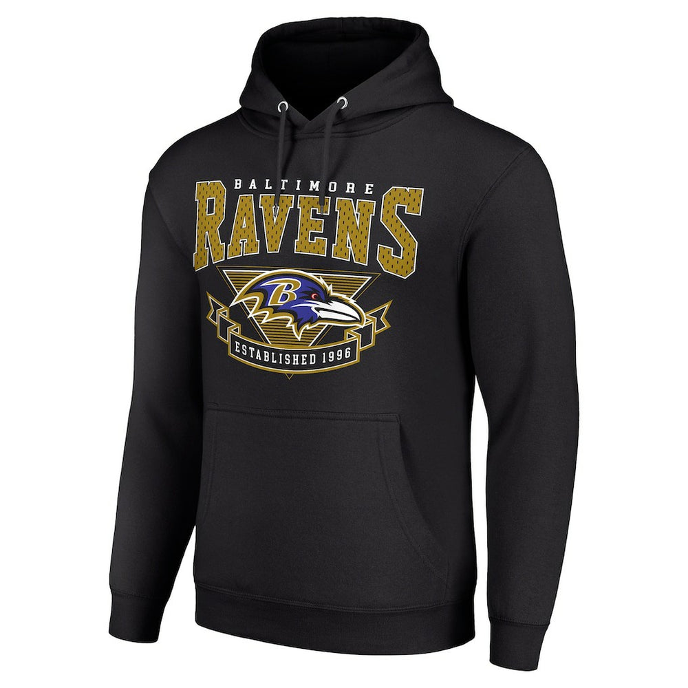 Baltimore Ravens Starter ‘80s Inspired Pullover Hoodie Black
