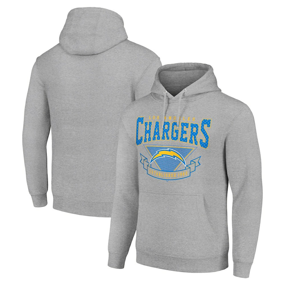 Los Angeles Chargers Starter ‘80s Inspired Pullover Hoodie Heather Gray
