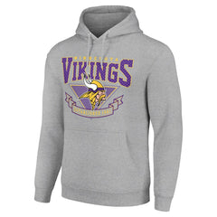 Minnesota Vikings Starter ‘80s Inspired Pullover Hoodie Heather Gray