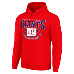 New York Giants Starter ‘80s Inspired Pullover Hoodie Red