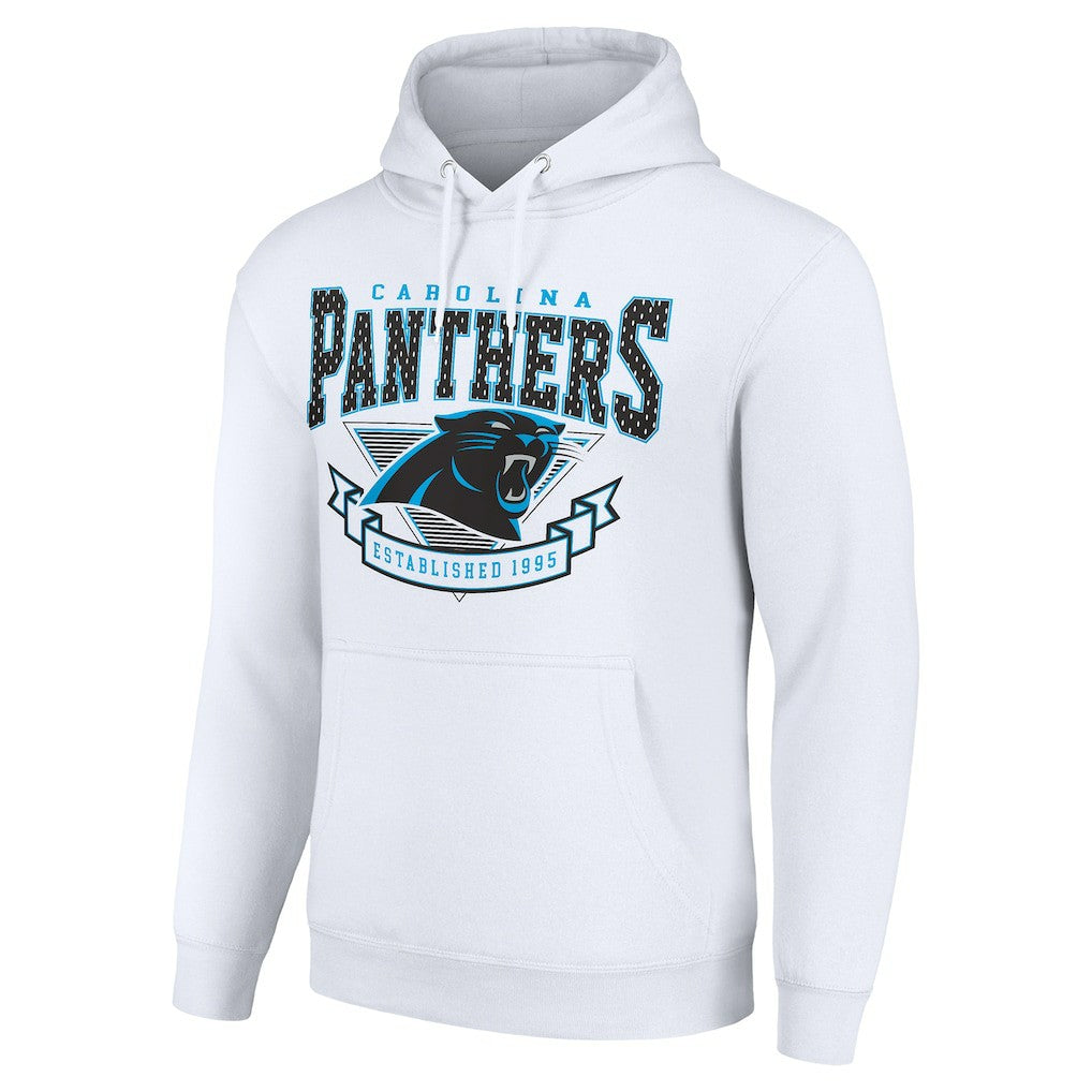 Carolina Panthers Starter ‘80s Inspired Pullover Hoodie White