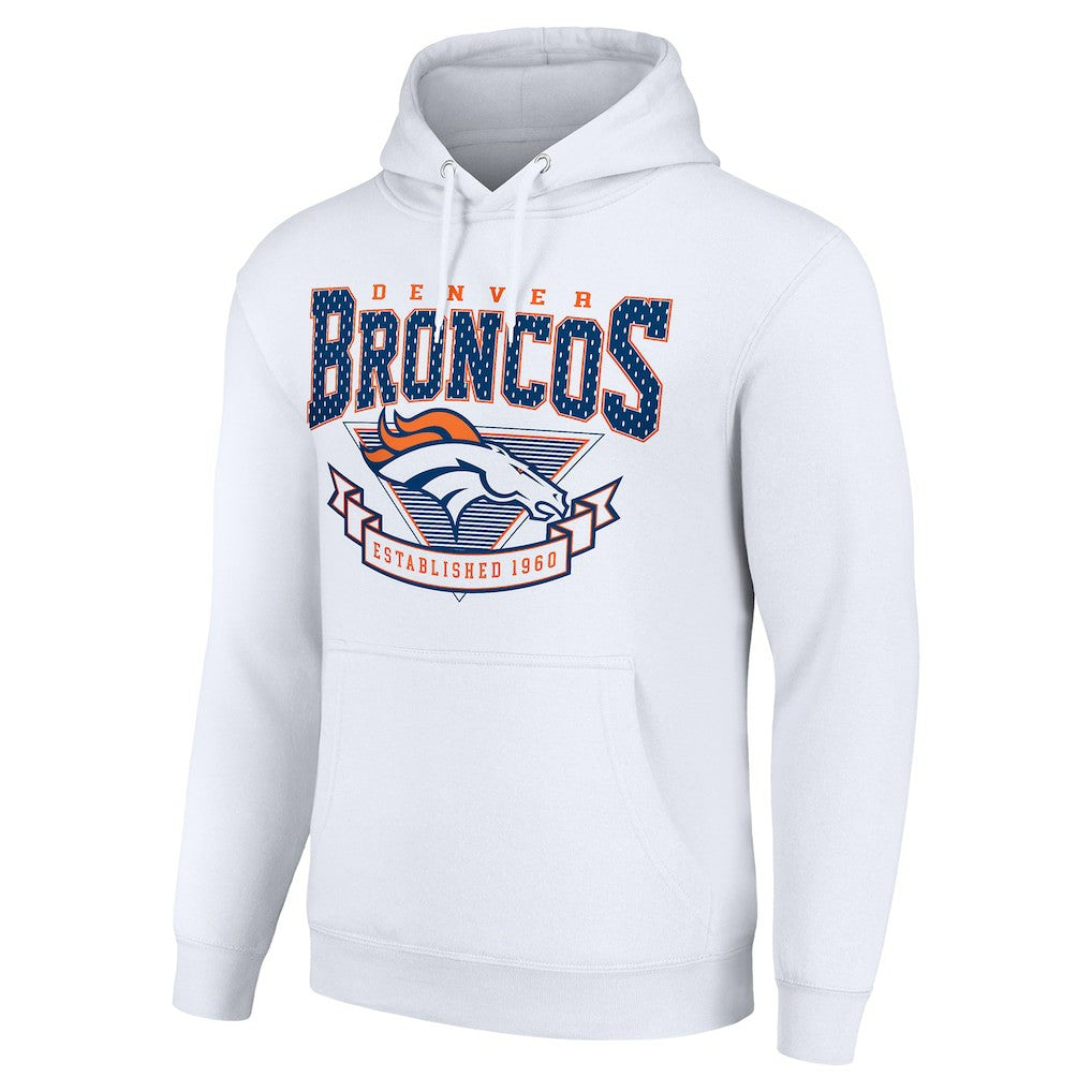 Denver Broncos Starter ‘80s Inspired Pullover Hoodie White