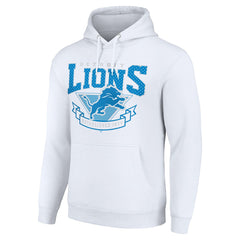 Detroit Lions Starter ‘80s Inspired Pullover Hoodie White