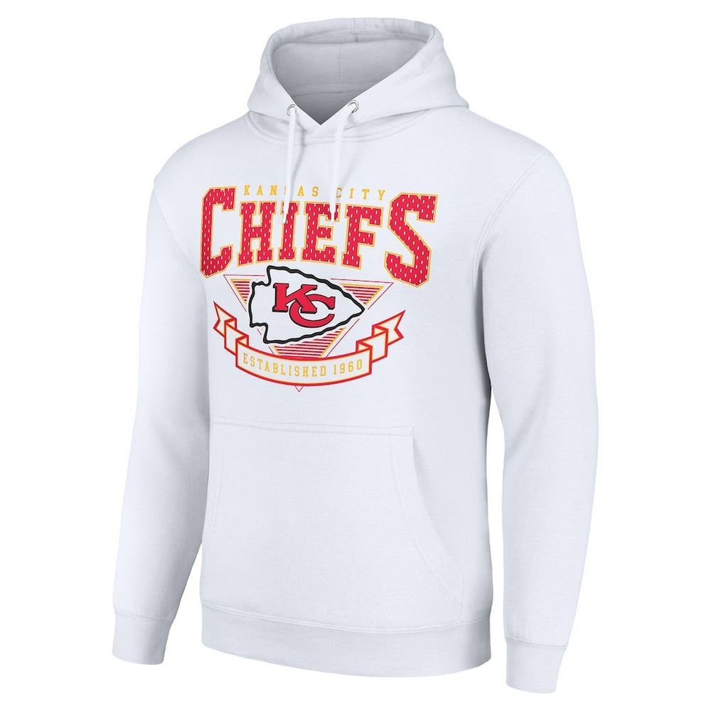 Kansas City Chiefs Starter ‘80s Inspired Pullover Hoodie White