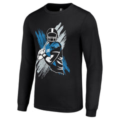 Detroit Lions Starter Player X Logo Graphic Long Sleeve T-Shirt Black